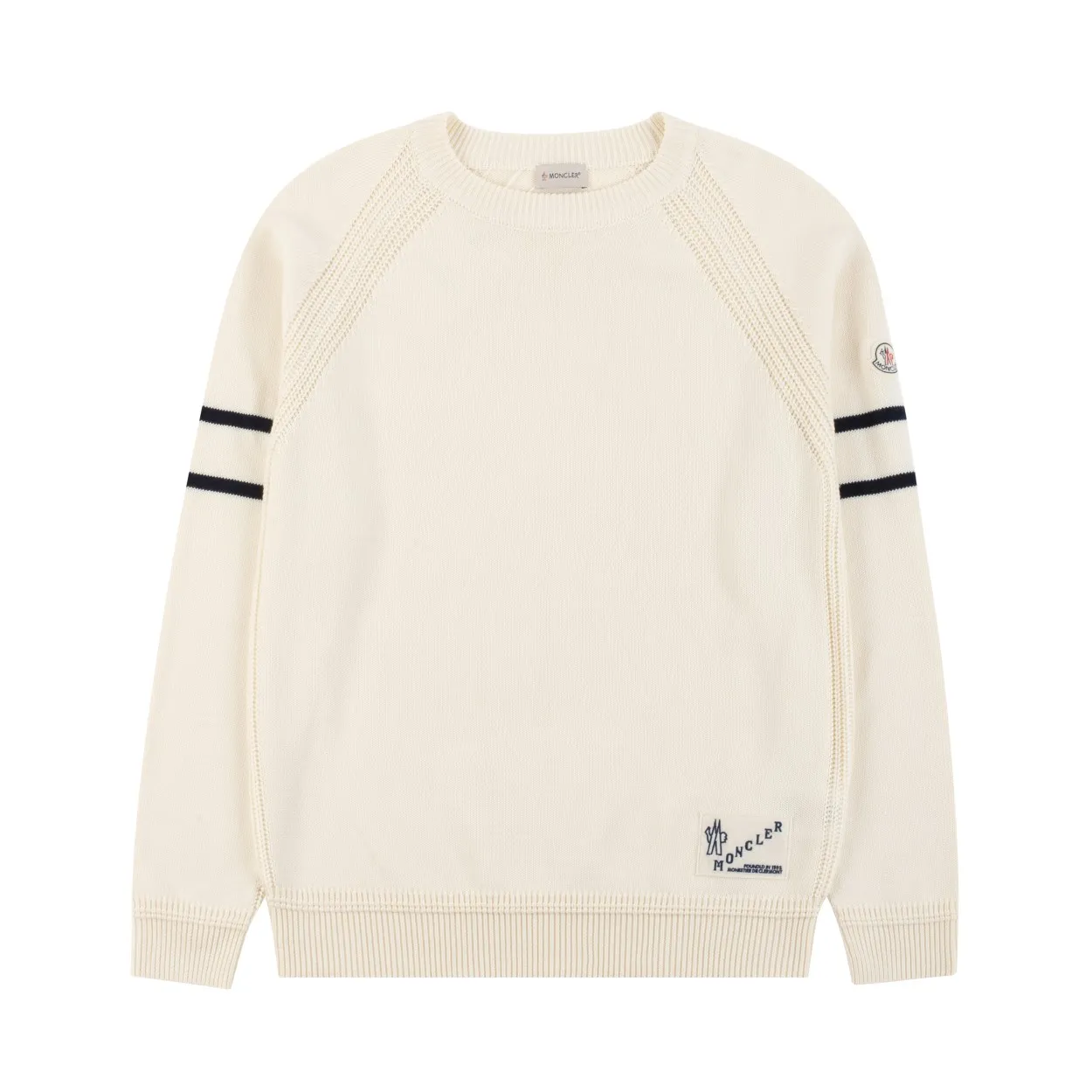 MONCLE *2024AW New Arrival Classic ， Logo ， 💯 ， 700 50% ， ， ， Same Style ：Cream White Dark Blue Sizes：M-XXL
